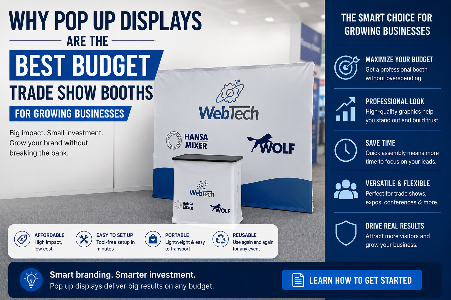 Why Pop Up Displays Are the Best Budget Trade Show Booths for Growing Businesses