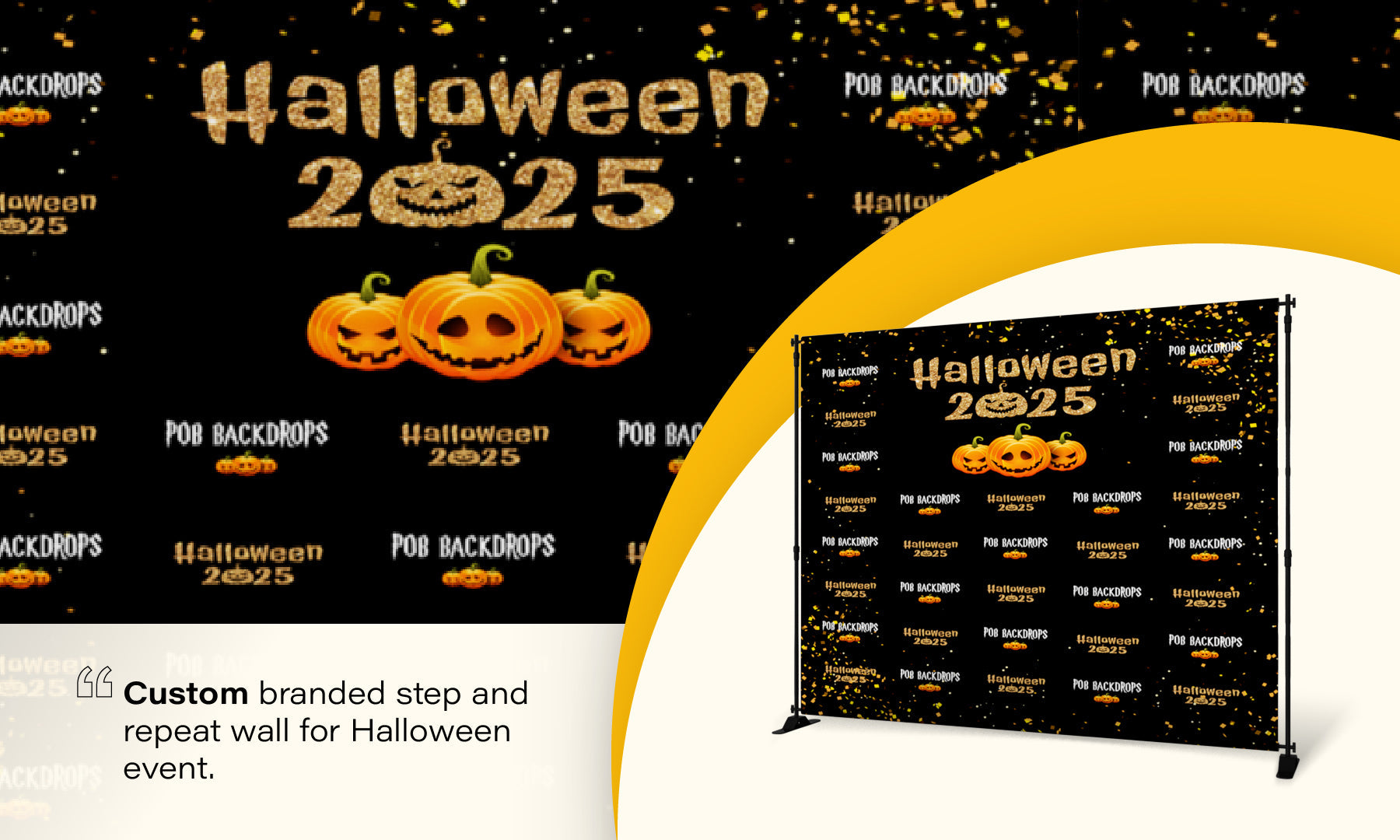 🎃 How a Halloween Step and Repeat Backdrop Can Instantly Elevate Your Event Style