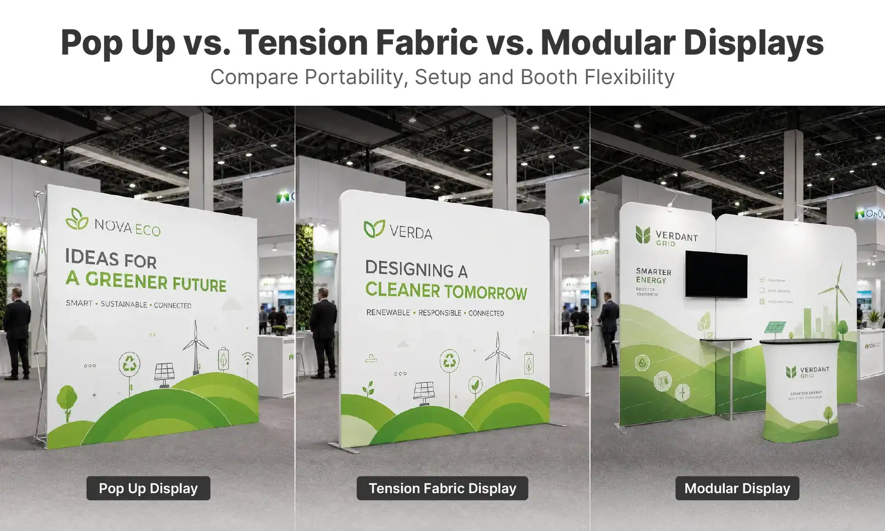 Pop Up vs. Tension Fabric vs. Modular Displays