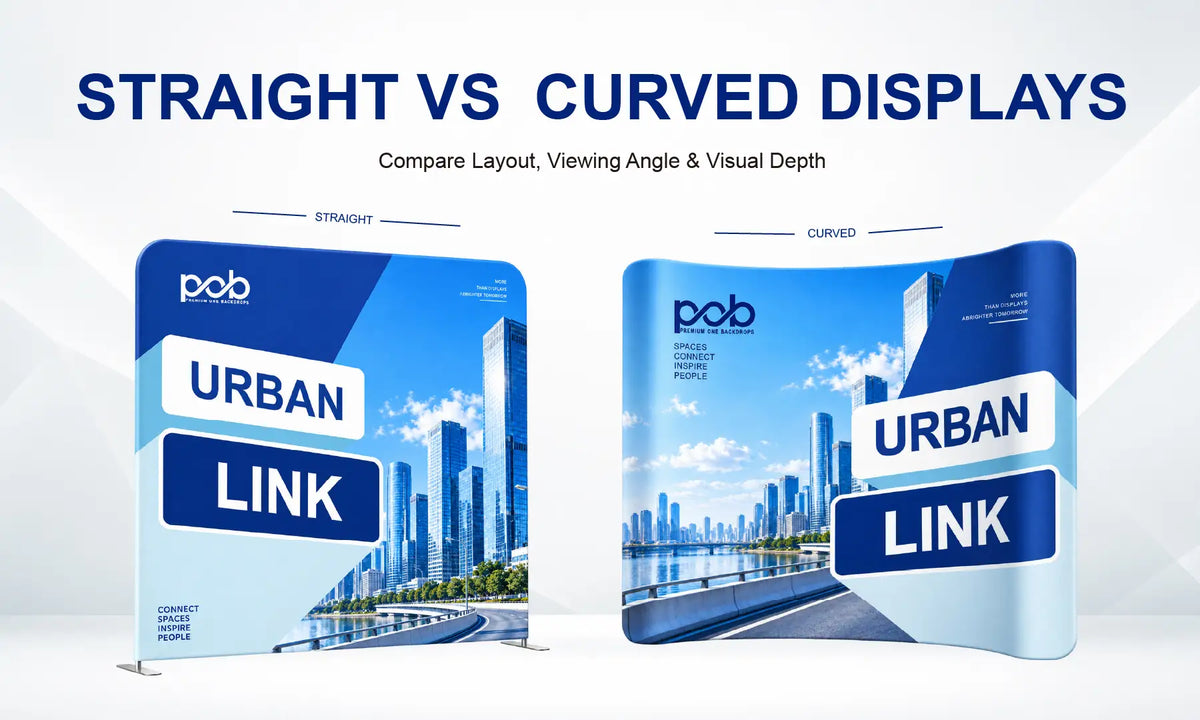 Straight vs. Curved Tension Fabric Displays: Which Is Right for Your Event?