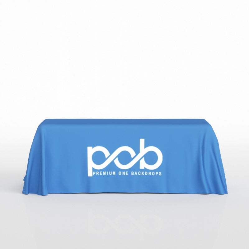 10x10 Trade Show Booth- Standard Kit (Backdrop + Roll Up Banner + Table Cover) | POB