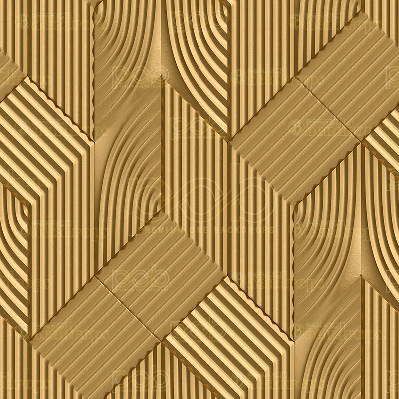 premium one pillowcover backdrops-3D Golden Striped