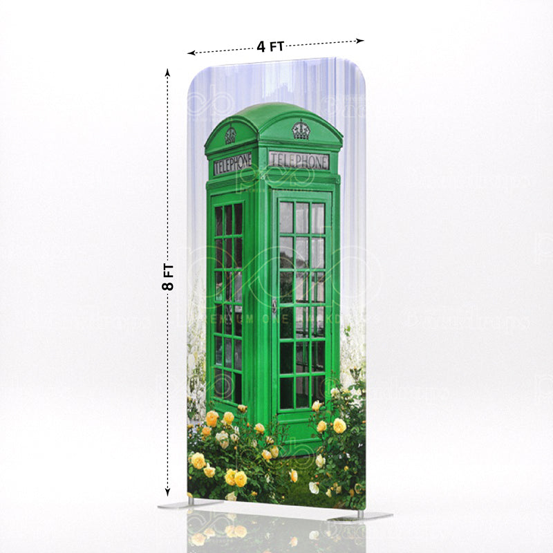 green telephone booth London 1