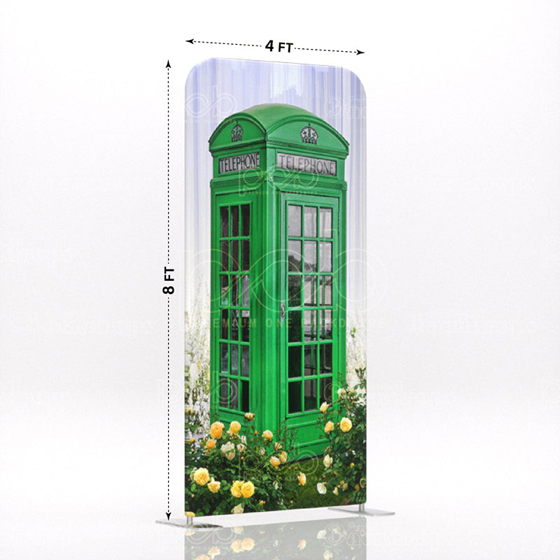 green telephone booth London 1