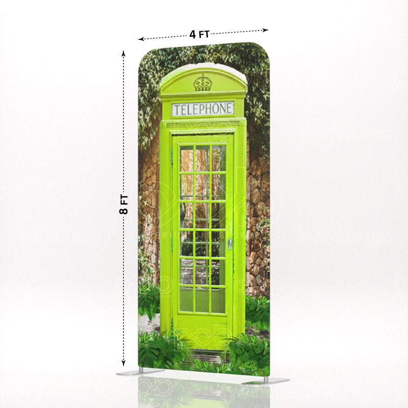 green telephone booth London 2