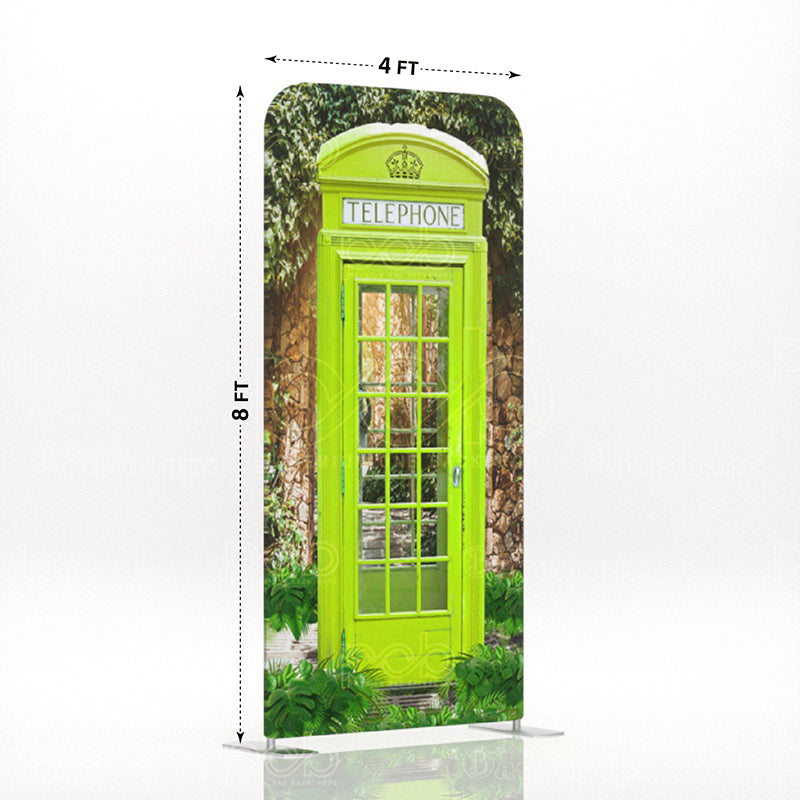 green telephone booth London 2