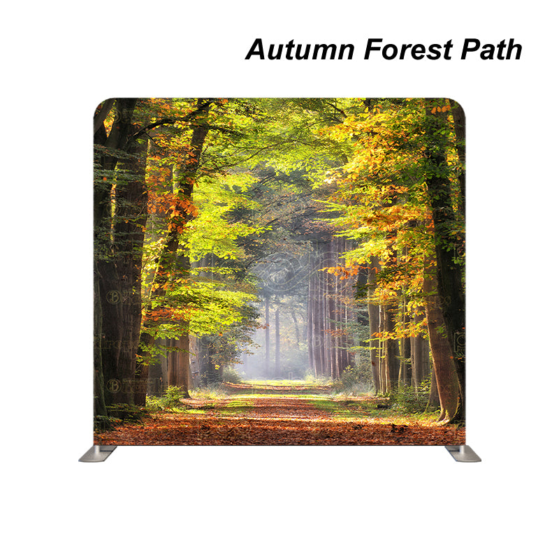 premium one pillowcover backdrops-Autumn Forest Path