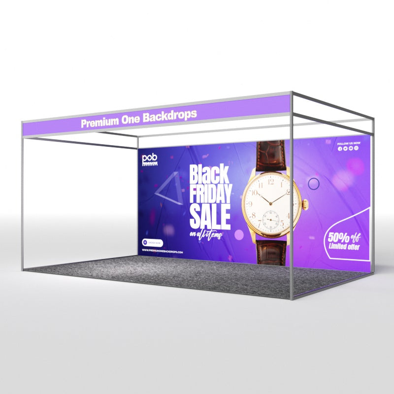 Back Wall Shell Scheme Exhibition Graphics (Full Coverage Seamless)