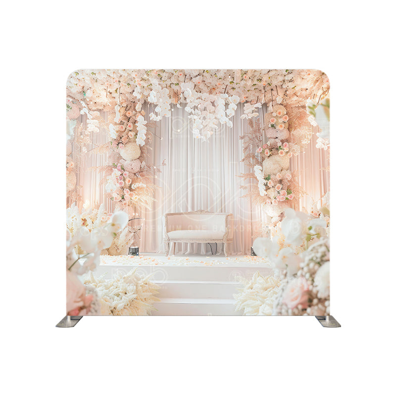 premium one pillowcover backdrops-Beautiful wedding flowers stage
