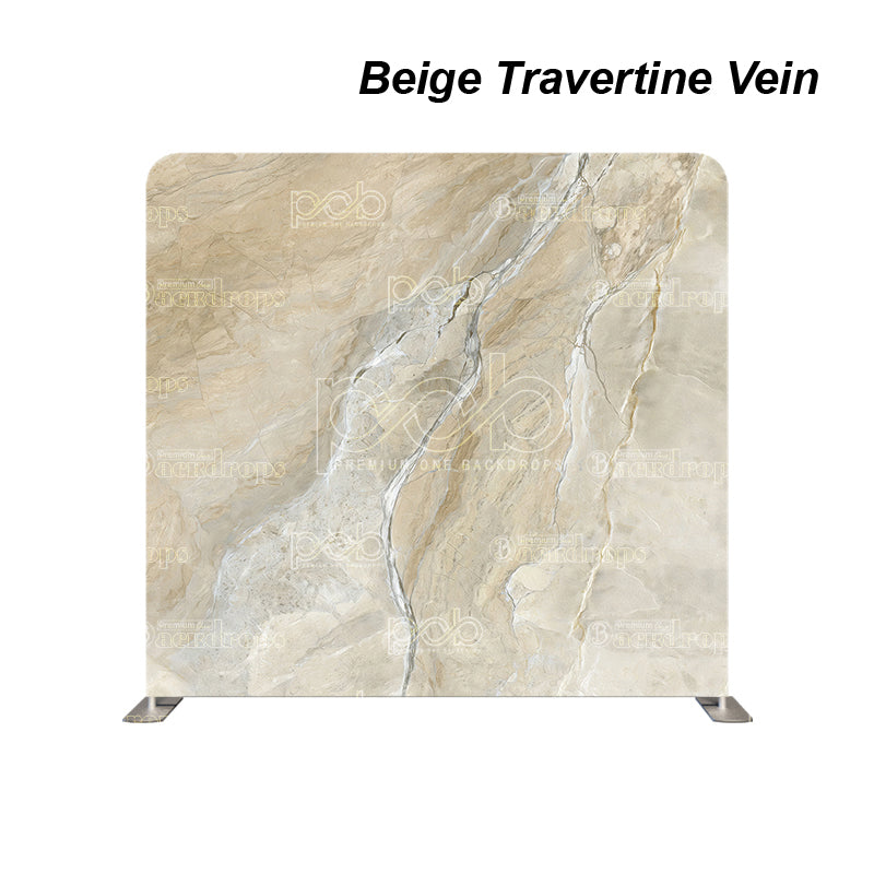 premium one pillowcover backdrops-Beige Travertine Vein