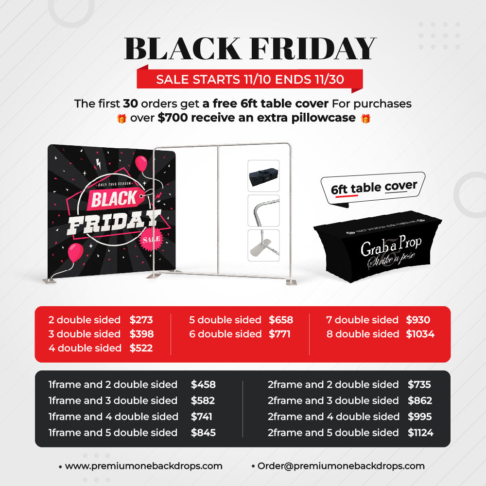 Black Friday Pillowcase Backdrop Bundle Price