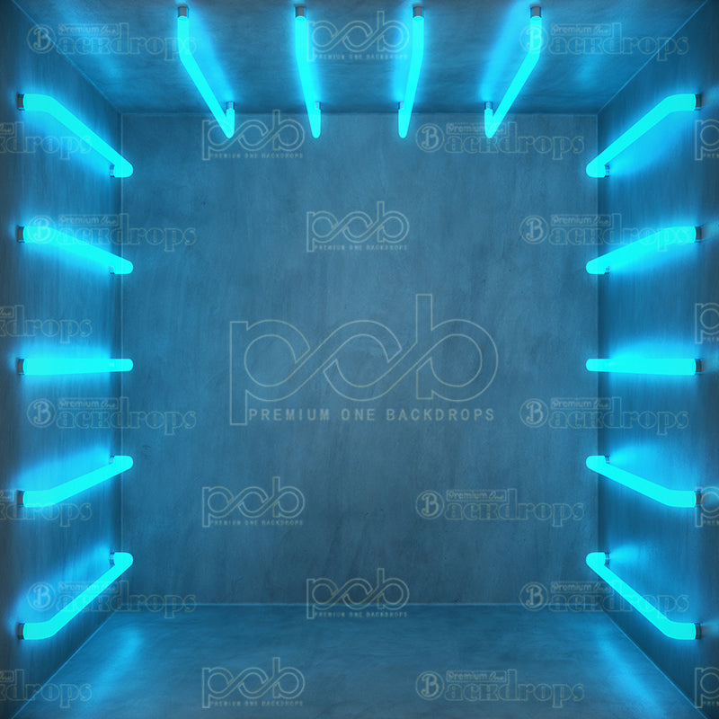 premium one pillowcover backdrops-Blue Lights