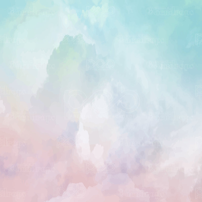 premium one pillowcover backdrops-Blush and Azure Blur