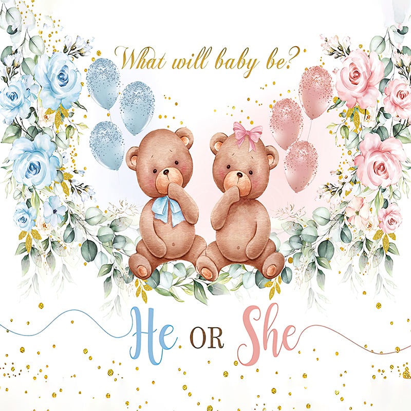 premium one pillowcover backdrops-Boy or Girl Surprise