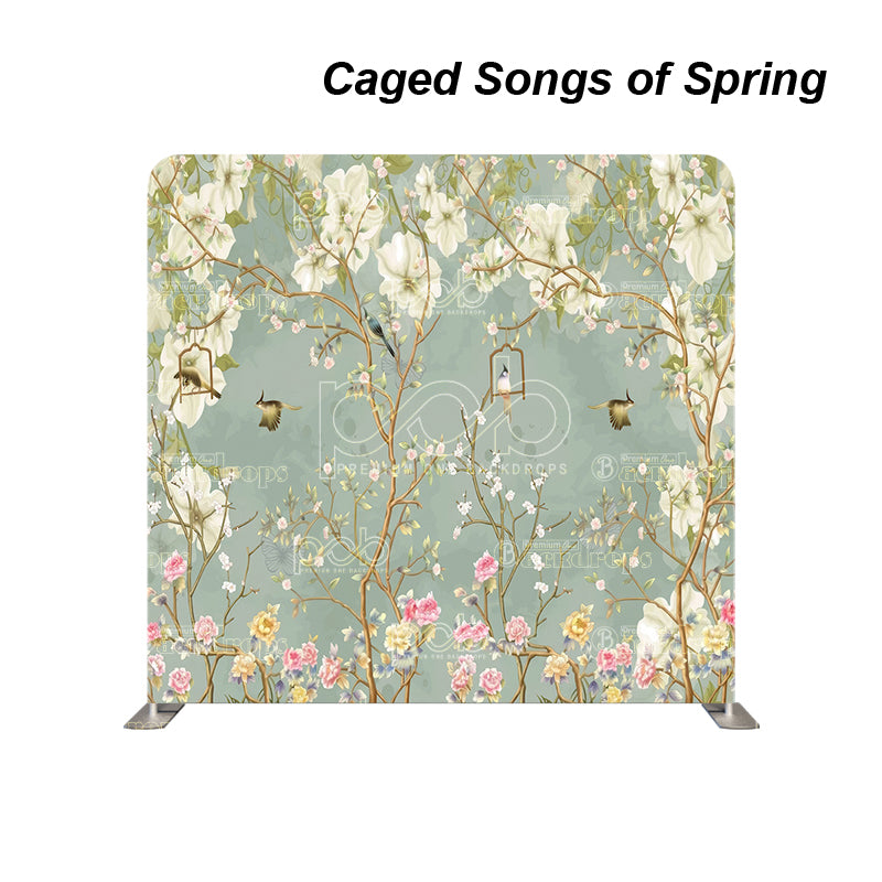 premium one pillowcover backdrops-Caged Songs of Spring