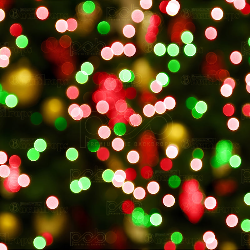 premium one pillowcover backdrops-Christmas Colorful Sparkle Bokeh-1