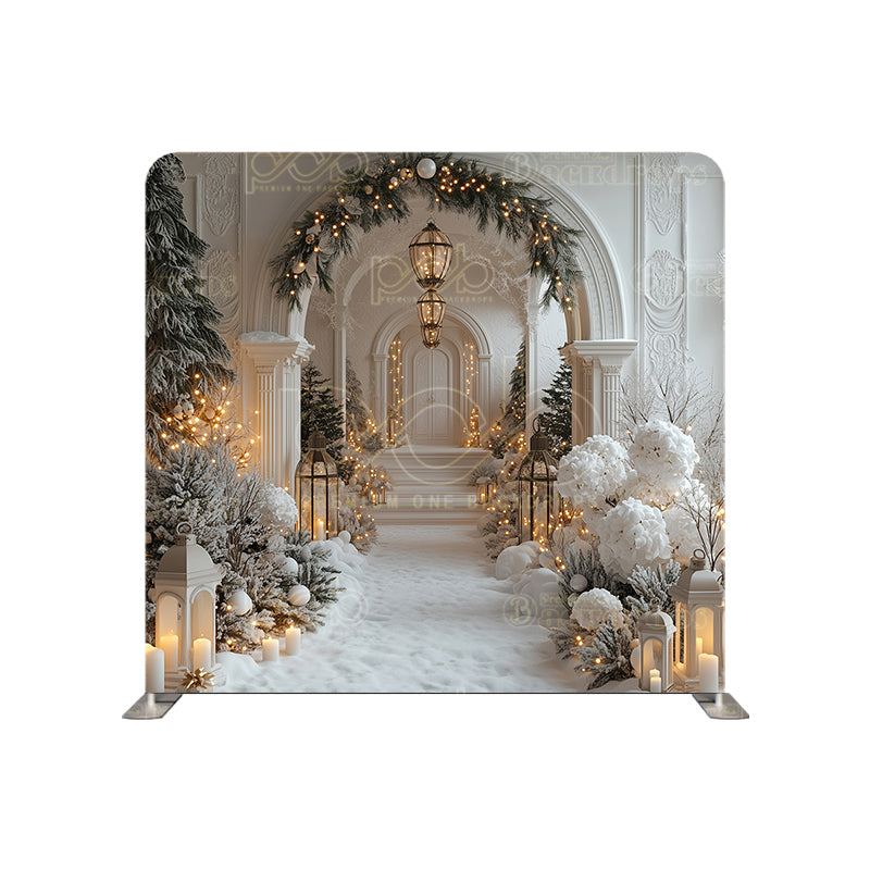 premium one pillowcover backdrops-Christmas Vintage Grand Door