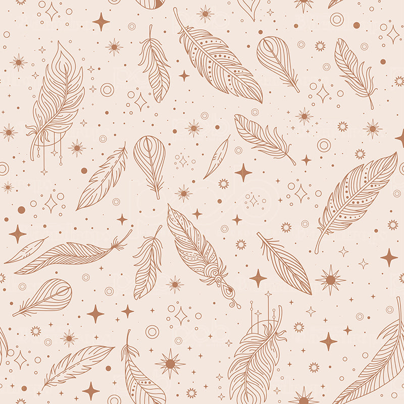 premium one pillowcover backdrops-Cosmic Feather Pattern
