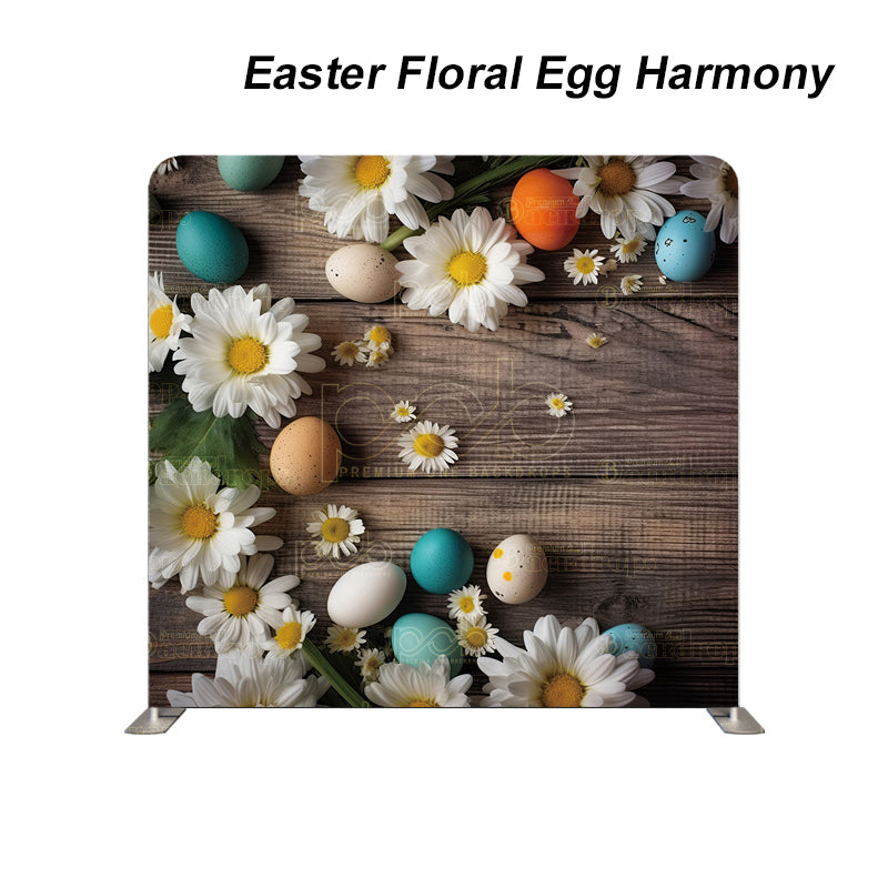 Pillow Cover Backdrop (Easter Floral Egg Harmony)