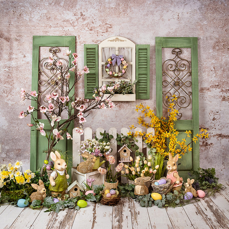 premium one pillowcover backdrops-Easter Garden Ensemble