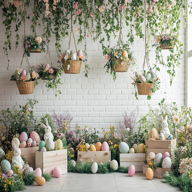 premium one pillowcover backdrops-Easter White Wall