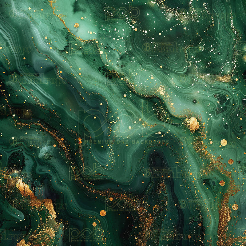 Pillow Cover Backdrop (Ebony Gold Fractal Flow)