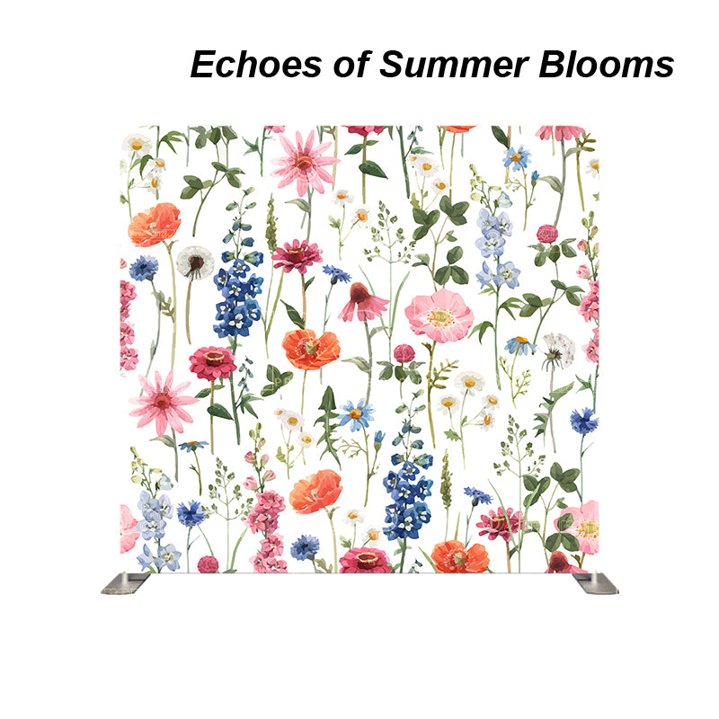 premium one pillowcover backdrops-Echoes of Summer Blooms