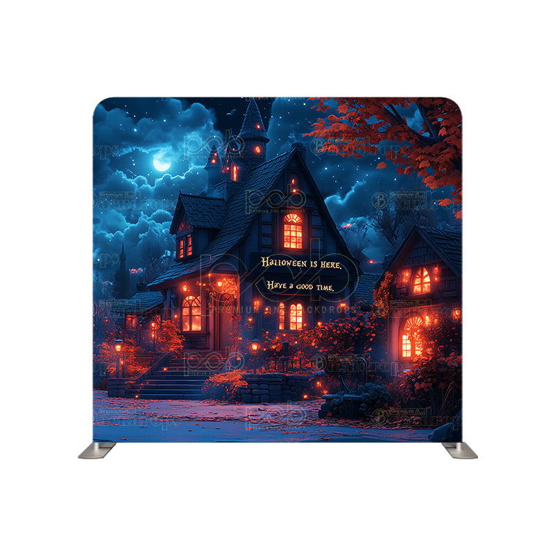 premium one pillowcover backdrops-Eerie Moonlit Night