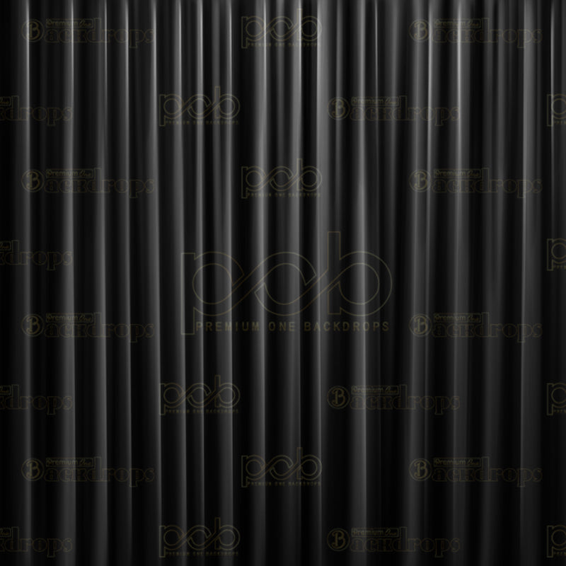 premium one pillowcover backdrops-Elegant Black Theater