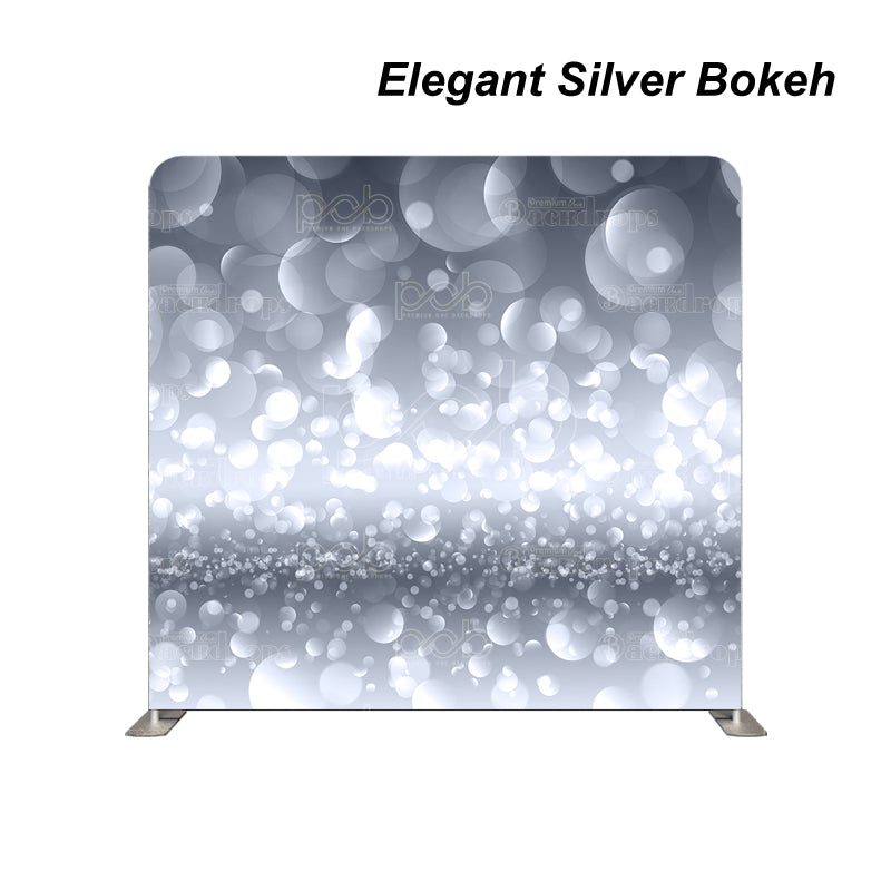 Pillow Cover Backdrop (Elegant Silver Bokeh)