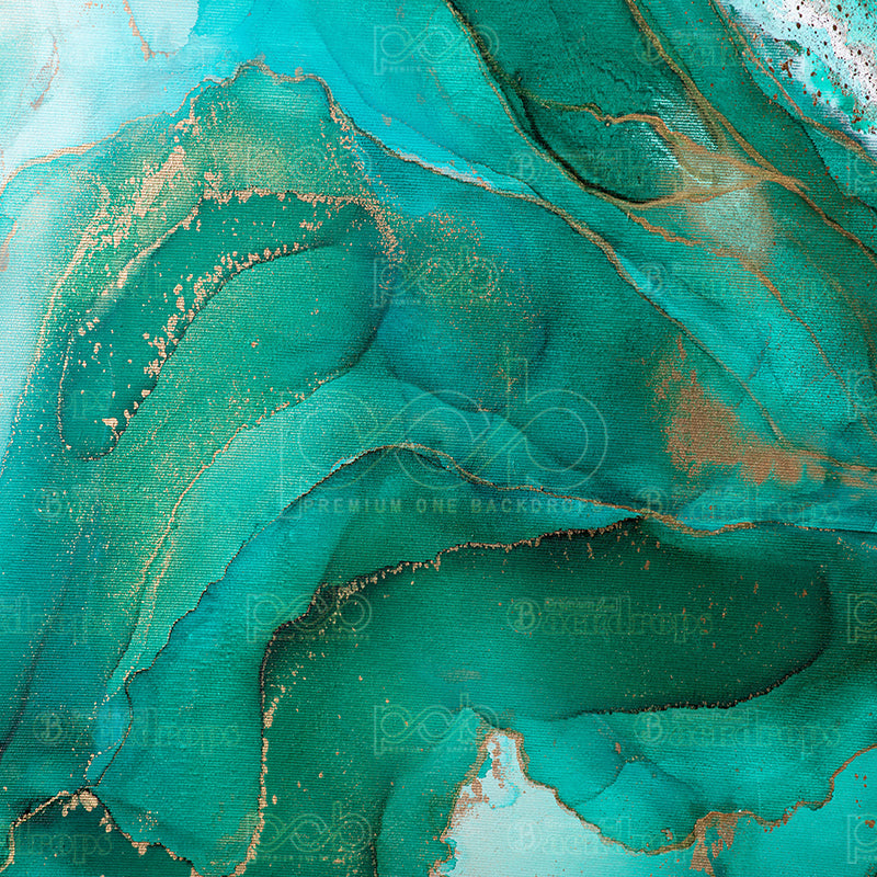 Pillow Cover Backdrop (Emerald Swirl)