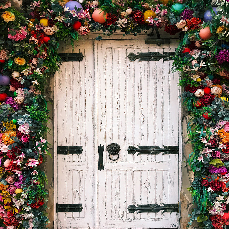 premium one pillowcover backdrops-Enchanted Floral Portal