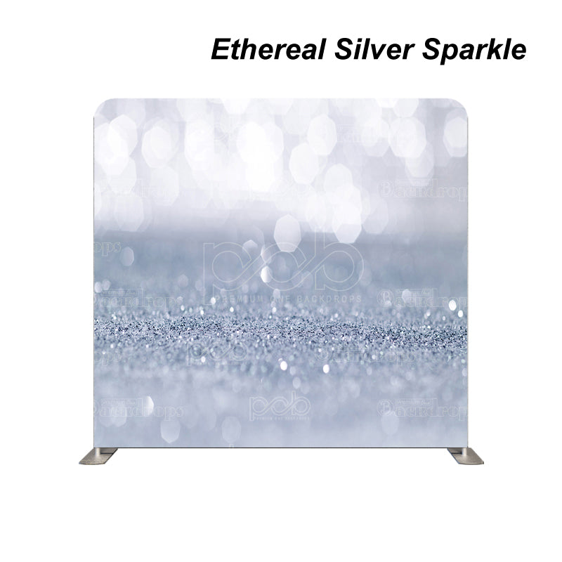 Pillow Cover Backdrop (Ethereal Silver Sparkle)