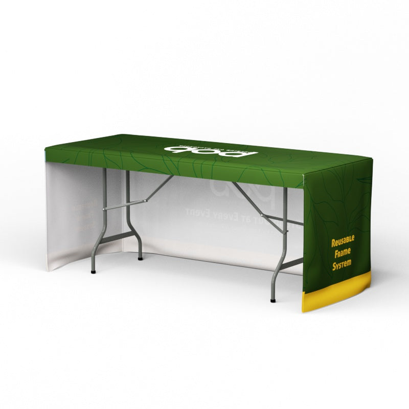 4ft 6ft 8ft Fitted Table Covers with Open Back