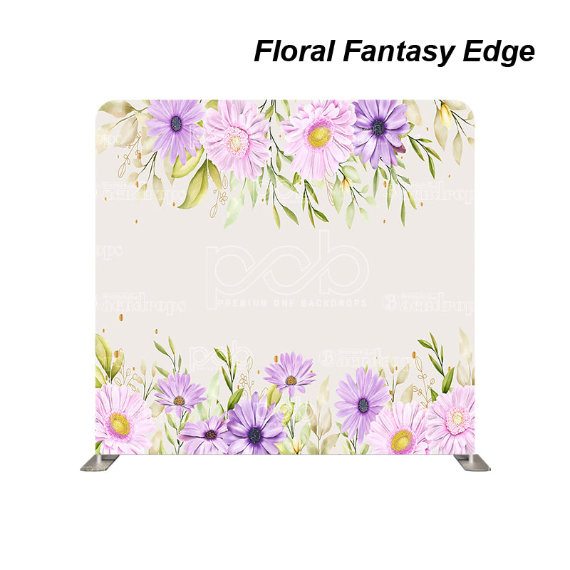 premium one pillowcover backdrops-Floral Fantasy Edge