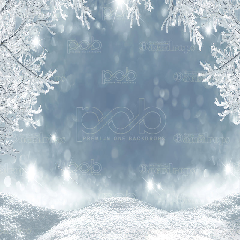 premium one pillowcover backdrops-Frozen Winter