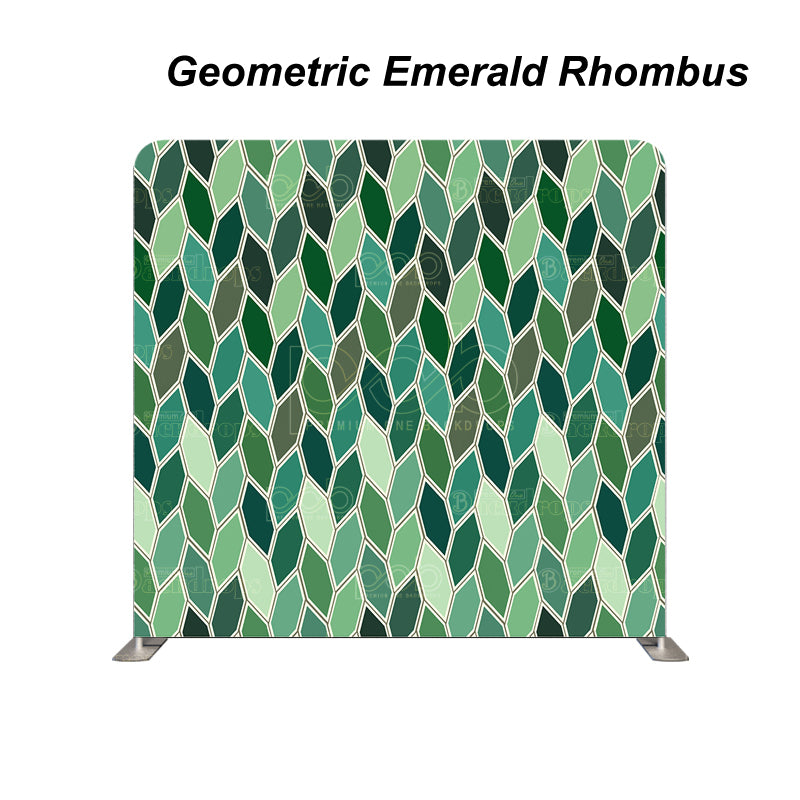 Pillow Cover Backdrop (Geometric Emerald Rhombus)