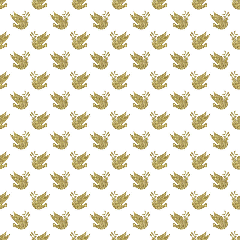 premium one pillowcover backdrops-Golden Doves of Peace