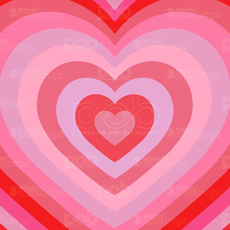 premium one pillowcover backdrops-Groovy Hearts