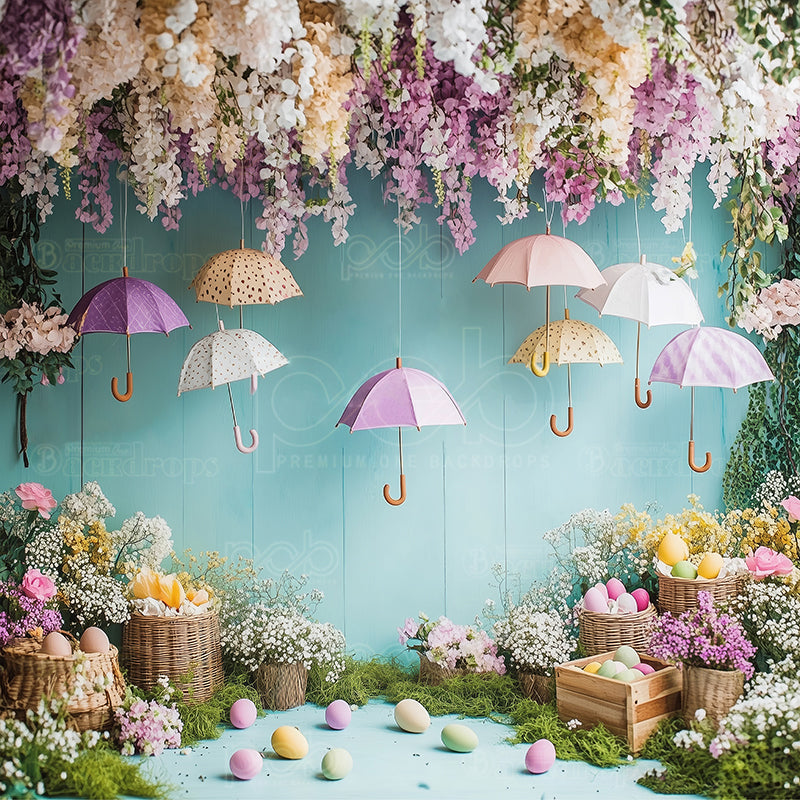 premium one pillowcover backdrops-Hanging Umbrellas Eggs