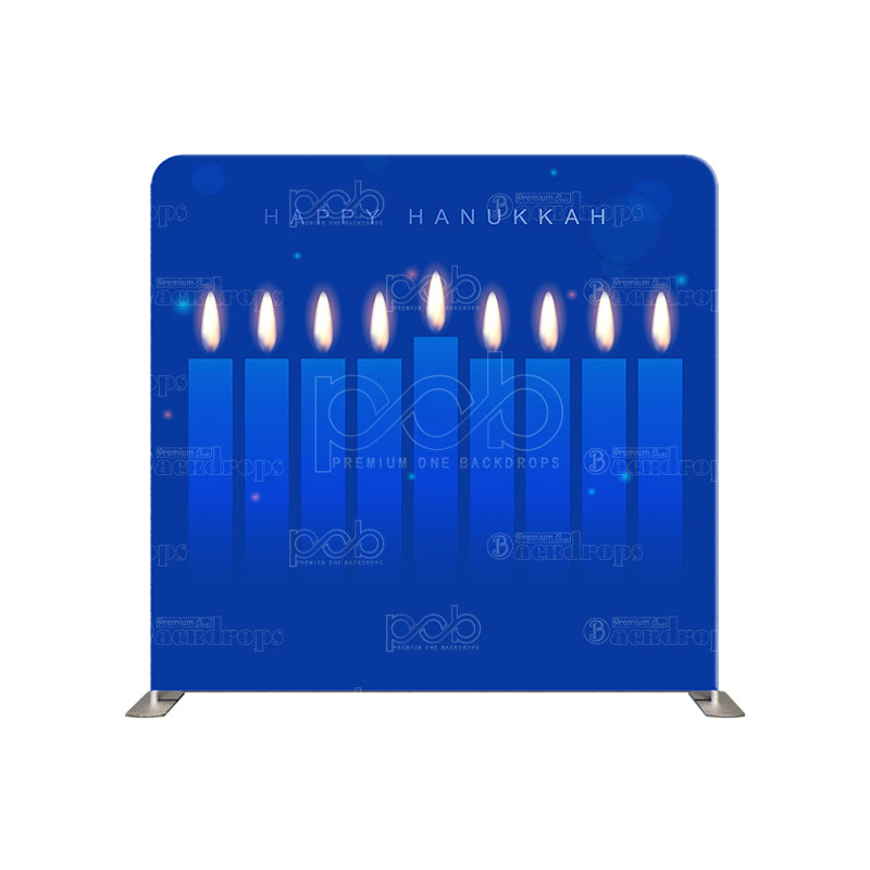 premium one pillowcover backdrops-Happy Hanukkah Candles