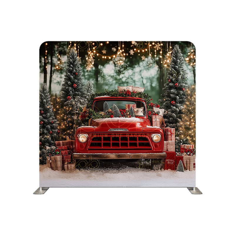 premium one pillowcover backdrops-Holiday Vintage Truck