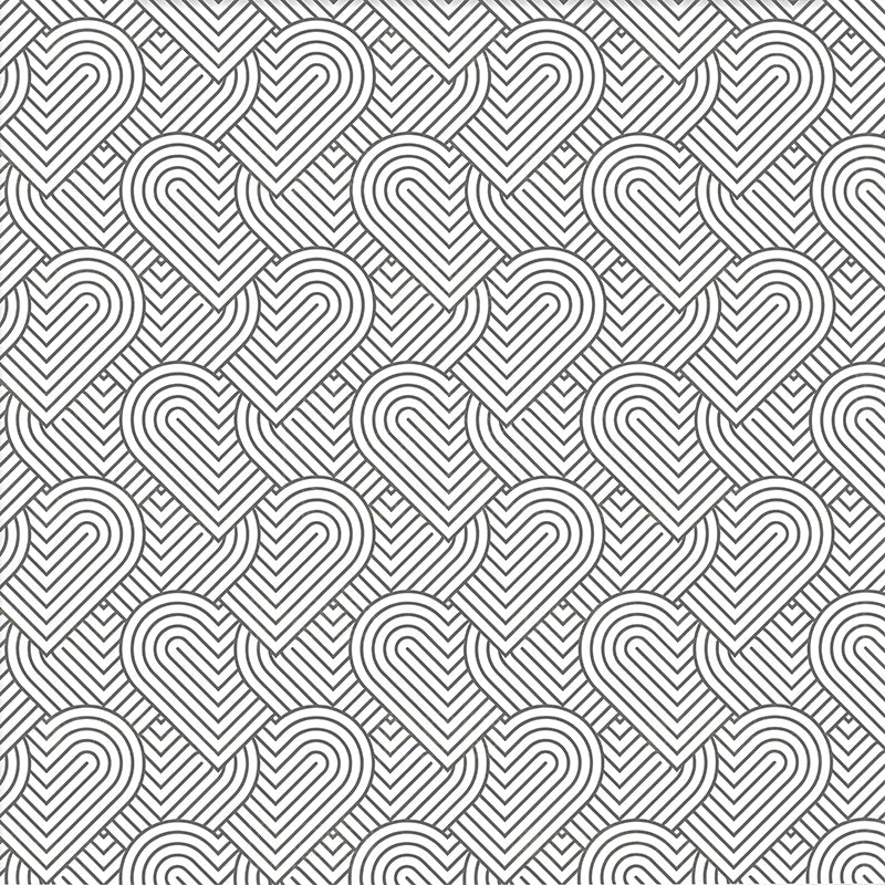 premium one pillowcover backdrops-Interlocking Hearts Pattern