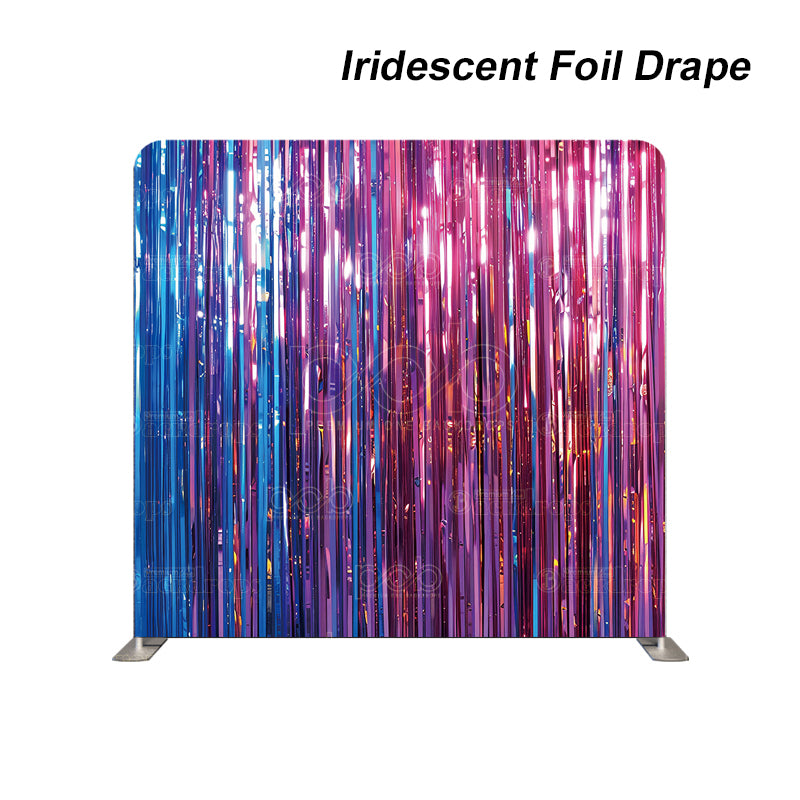 Pillow Cover Backdrop (Iridescent Foil Drape)