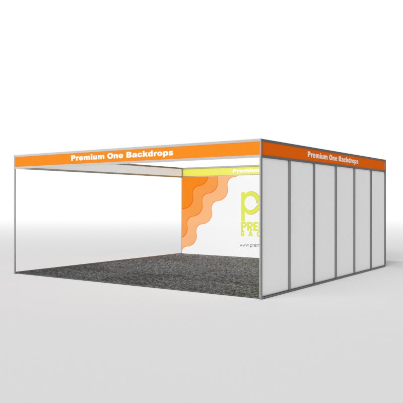 L Shaped Shell Scheme Exhibition Graphics (Full Coverage Seamless)