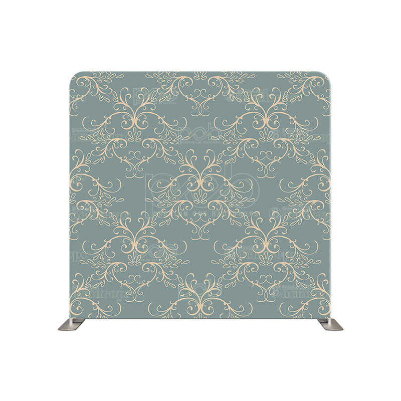 premium one pillowcover backdrops-2D Gold Printing and Green Background