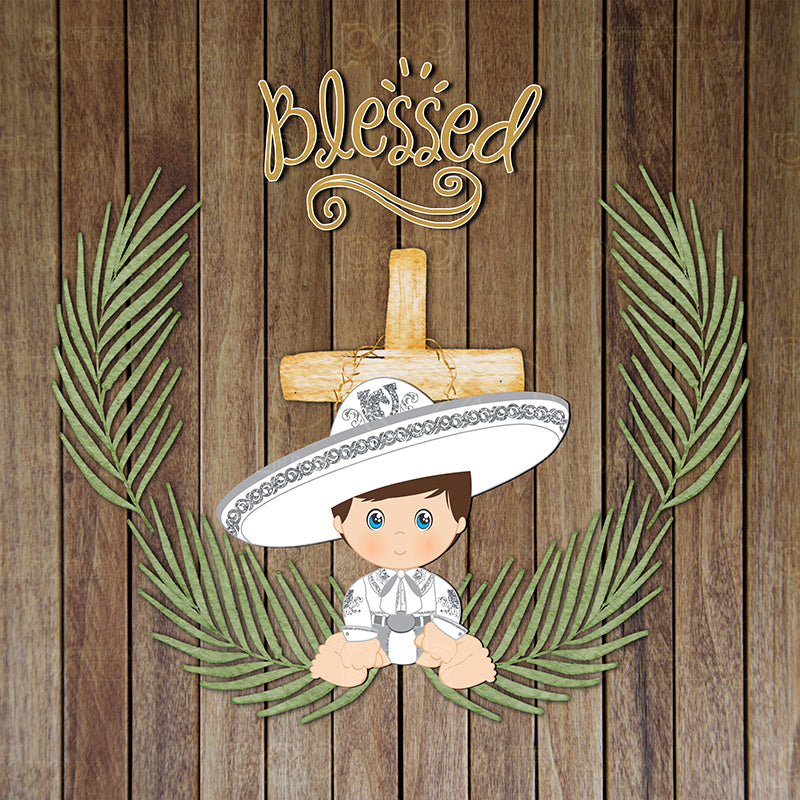 premium one pillowcover backdrops-Little Charro s Cross