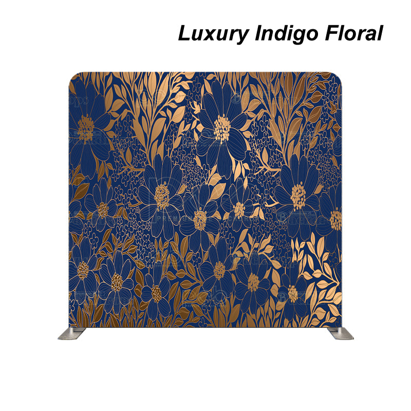 Pillow Cover Backdrop (Luxury Indigo Floral)
