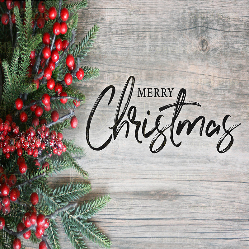 premium one pillowcover backdrops-Merry Christmas Pine Tree