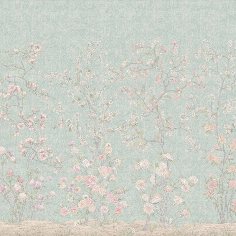 premium one pillowcover backdrops-Minty Rose Garden